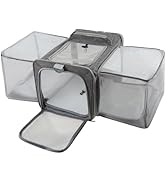 GLIDESMOOTH Expandable Airline Approved Cat Carrier, Soft-Sided Pet Travel Carrier with Removable...