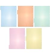 Toddmomy 10Pcs Binder Dividers Plastic Dividers Binder Dividers Classified Label for Four- Hole P...