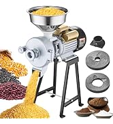 VEVOR Electric Grain Mill Grinder, 3000W Spice Grinders, Commercial Corn Mill with Funnel, Thickn...