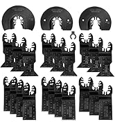 WORKPRO 23-Piece Metal/Wood Oscillating Saw Blades Set for Quick Release Multitool, Blades for De...