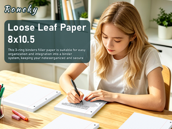 Loose Leaf Paper 8x10.5