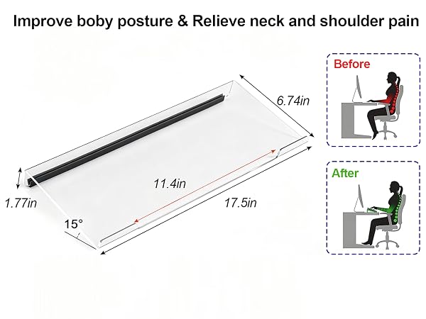 Keyboard Stand for Desk Size:17.5in*6.74in*1.77in