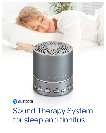 Bluetooth Tinnitus Therapy System by Sound Oasis - Portable White Noise Machine