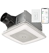 Broan-NuTone VC110CCT Sensonic Alexa Voice Controlled Smart Exhaust Fan with Dimmable LED Light a...