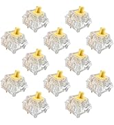 Zhouwang Crystal Yellow Switch Mechanical Keyboard Replacement,3 Pin Linear/Accurate Typing/Dustp...