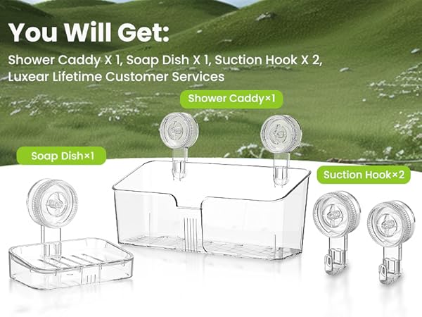 LUXEAR Shower Caddy Suction Cup