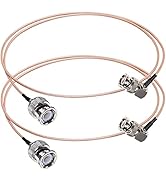 BNC Cable RG316 TUOLNK BNC Male to BNC Male Right Angle Coaxial Cable for CCTV 4K 1080P HD SDI Ca...