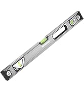 WORKPRO 24 Inch Spirit Level, Bubble Level with Double View Vertical Site, Leveler Tool With 3 Bu...