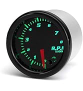 Universal 2 Inch 52mm Tachometer Tach 8K RPM Gauge Digital 7 Color LED Display Car Meter Light Bl...