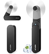 Nezylaf Handheld Mini Fan, 2 Speeds Rechargeable Travel Fan[9-15 Working Hours], Portable USB Sma...