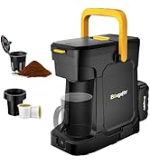 BougeRV Coffee Machine with 18V 8Ah Battery Powered Compatible with K Cup Coffee Pods &amp; Ground, C...