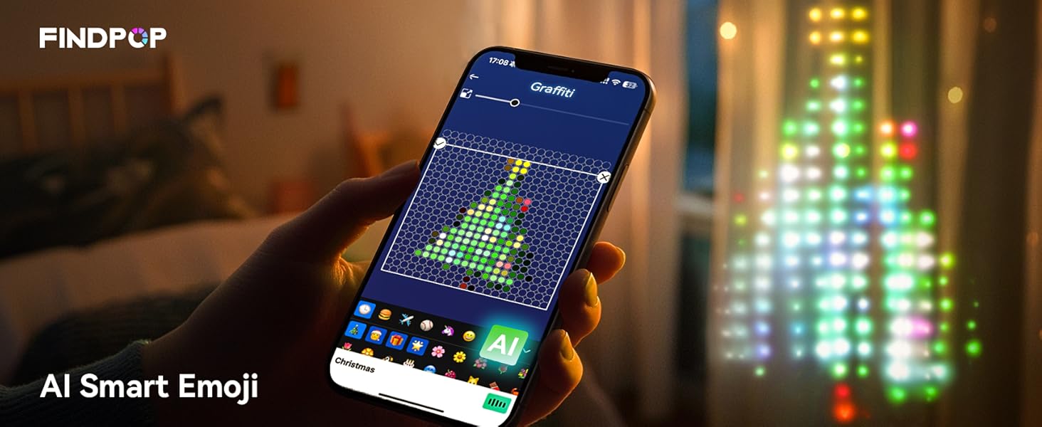 AI smart led curtain lights indoor