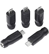 SinLoon USB Micro to DC Adapter USB Micro Male to DC 5.5x2.1mm DC Female Connector Charge Barrel ...