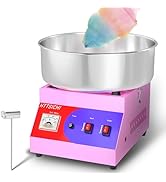 HTTSICHI Cotton Candy Machine - Cotton Candy Machine Commercial w/ 15 inch Stainless Steel Bowl, ...