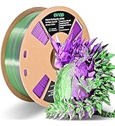 OVV3D PLA Filament 1.75mm, 3D Printer Filament Silk PLA Dual Color PLA Filament, Purple Green PLA...