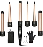 6 in 1 Hair Wand Curling Iron - Janelove 180-450? Long-Lasting Ceramic Hair Curlers, 1/4 to 1-1/4...