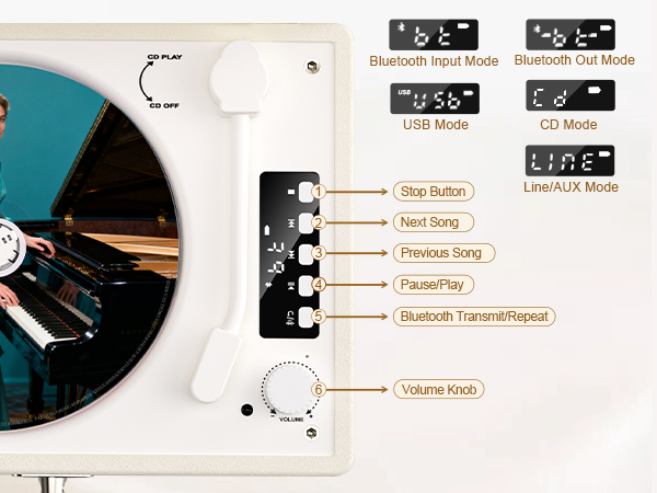 bluetooth cd player for home