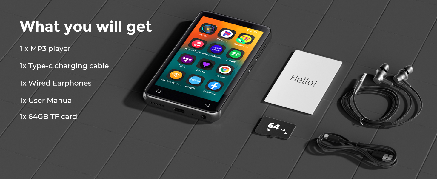 mp3 player with bluetooth and wifi spotify