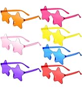 7/15/40 Pack Star Sunglasses Bulk Colorful Sunglass for Adult Kids Rimless Star Shaped Sunglasses...