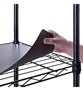 Poofzy Wire Shelf Liner 18" X 48", Non-Adhesive Plastic Shelf Liners for Wire Shelving, Waterproo...