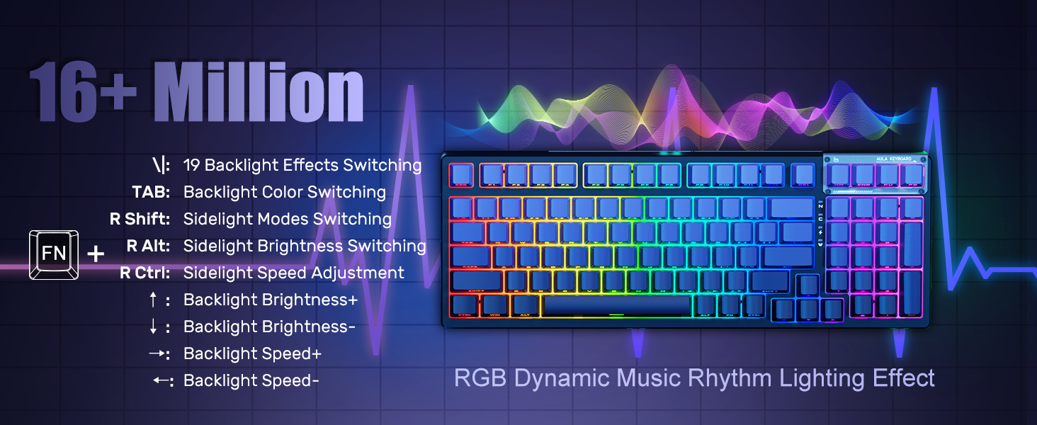 rgb backlit led gaming keyboard light up mechanical keyboard wireless mechanical keyboard