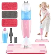 Dreamon Kids Spray Mop - Real Working Toddler Cleaning Set with Water Sprayer &amp; 3 Washable Mop Pa...
