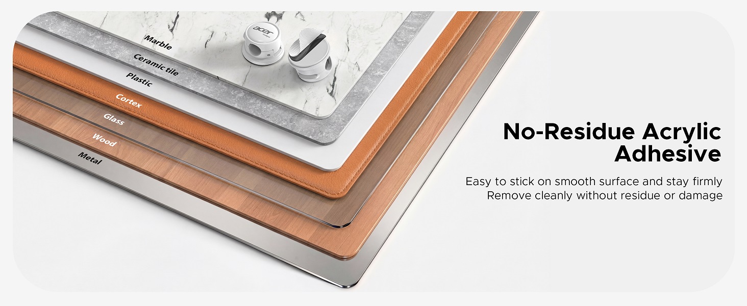 Easy to stick on smooth surface and stay firmly. Remove cleanly without residue or damage.