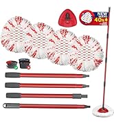 Spin Mop Replacement Head Set with Base and 30" to 58" Mop Handle, Spin Mop Combo Set Compatible ...