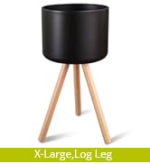 Mid-Century Metal Flowerpot with Stands
