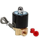 SNS 1/4"NPT DC12V Brass Electric Solenoid Valve Normally Closed Water, Air, Diesel 2W025-N08/DC12V