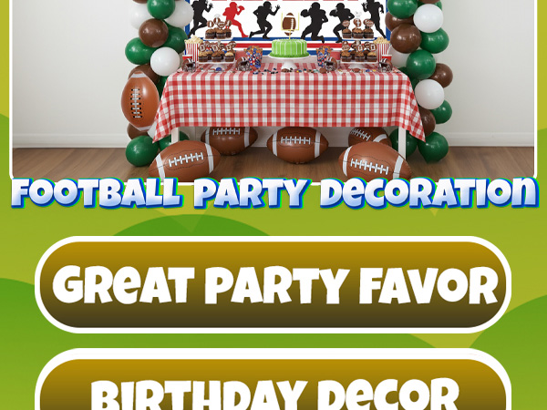 Football party decoratoins football party favors football birthday decor goodie bag stuffers