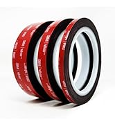 Black 3M Double Sided Mounting Tape, Waterproof 5925 VHB Foam Tape Adhesive Heavy Duty, 0.25 inch...