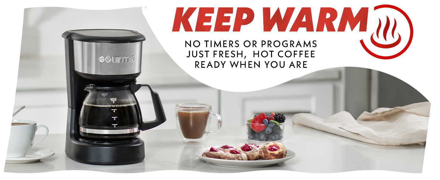 Keep Warm Fucntion Coffee Maker Perfect Temperature Coffee Every Time