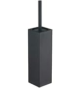 BGL Square Toilet Brush with Holder,Stainless Steel Rubber Painted Toilet Bowl Brush and Holder f...