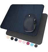 Hard Mouse Pad,Ultra Thin Wood-Textured PU Leather Mouse Mat,Waterproof Non-Slip Rubber Base Mous...
