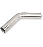 FGJQEFG 2 Inch 45 Degree DIY Custom Mandrel Exhaust Pipe Tube Pipe, T304 Stainless Steel, Univers...