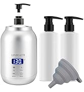 LINBEAUTI Massage Oil Warmer with Two Oil Bottle Dispenser, Lotion Bottle Warmer, Smart Touch Key...
