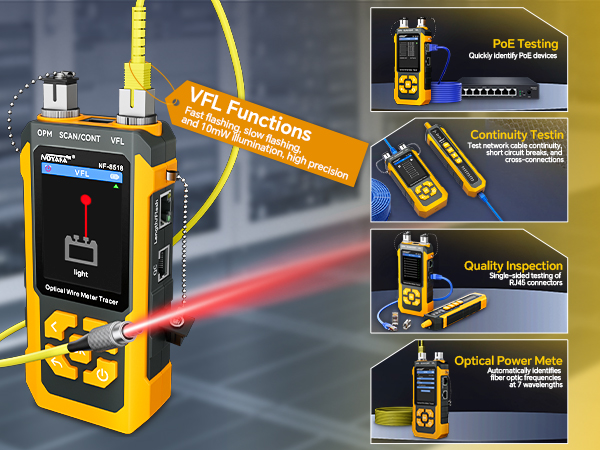NF-8518 Network Cable Tester with Optical Power Meter, Ethernet Cable Tester