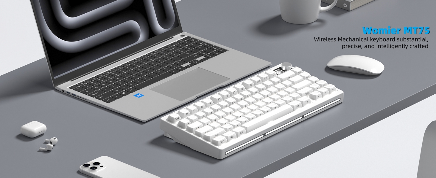 MT75 75% Wireless Mechanical Gaming Keyboard, Keyboard custom