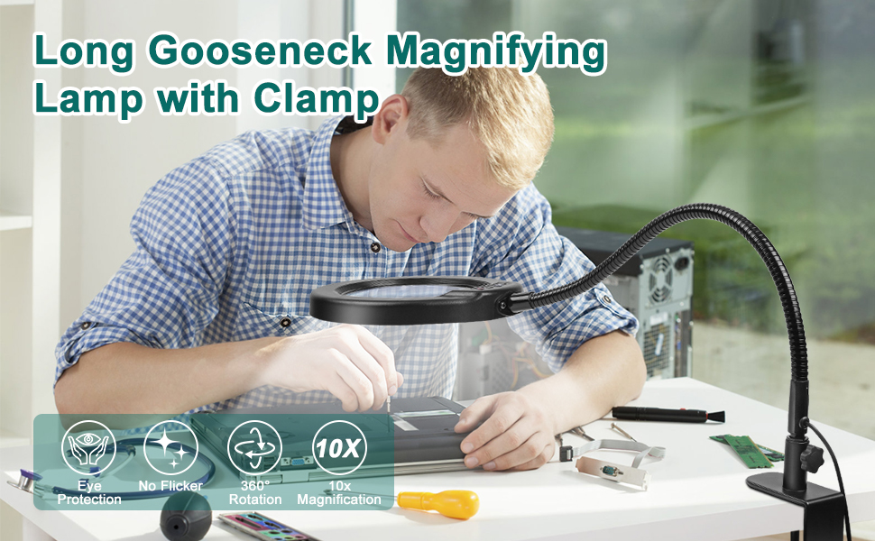 magnifying glass with light