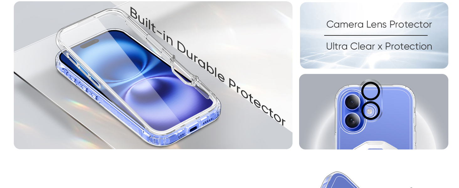 Built-in Protector with Camera Lens Protector