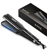 Bcway Professional Hair Straightener, 2.16'' Extra-Large Floating Titanium Flat Iron for Hair, 30...