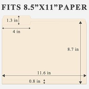 manilla file folders 8.5 x 11 pack of 100