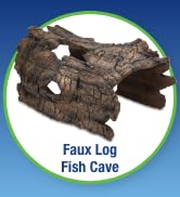 Aquascape Faux Log Fish Cave, Predator Control and Decorative Shelter for Koi and Fish, Ponds, Aq...