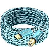 GOSYSONG USB C Printer Cable 20ft, High Speed USB C to USB B Printer Cord Compatible with Pinter,...
