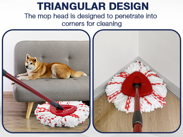 Spin mop head replacement