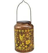 Solar Lantern Hummingbird Garden Decor Hollowed Out Metal Waterproof LED Decor Light for Porche T...