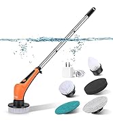 hygger IPX8 Electric Aquarium Cleaning Brushes, Rechargeable Cleaner Tools Kit with 6 Replaceable...