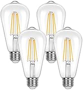 Lepro Dimmable Edison Bulbs 60 Watt Equivalent LED Bulb, Filament Vintage Light Bulbs, 2700K Warm...