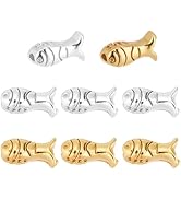 PH PandaHall 925 Sterling Silver Fish Beads 8pcs Fish Spacer Bead Charms Ocean Sea Animal Bead Si...